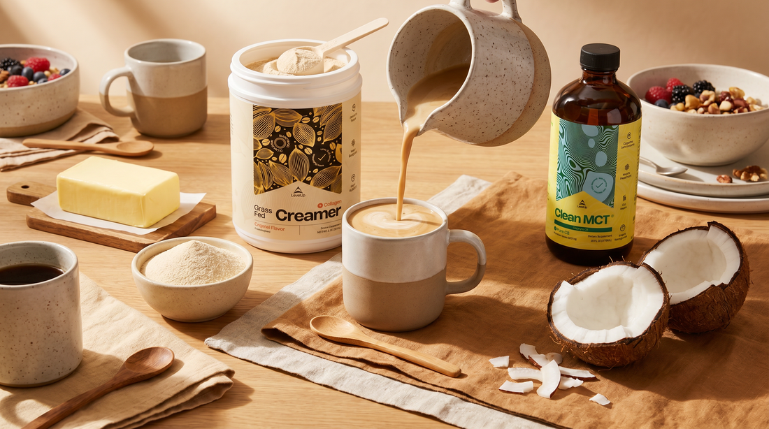 Grass-Fed Keto Creamer for Coffee, Collagen Support, MCT Energy, and Daily Morning Routine Optimization