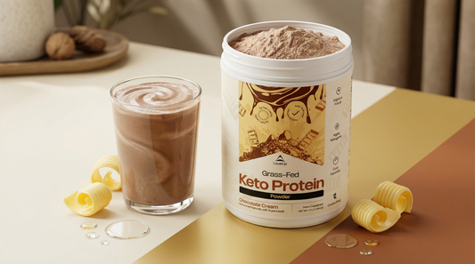 Grass-Fed Keto Protein Powder Benefits for Ketogenic Meal Replacement, Appetite Support, Muscle Recovery, and Clean Energy (Collagen + Whey Isolate + C8 MCT)