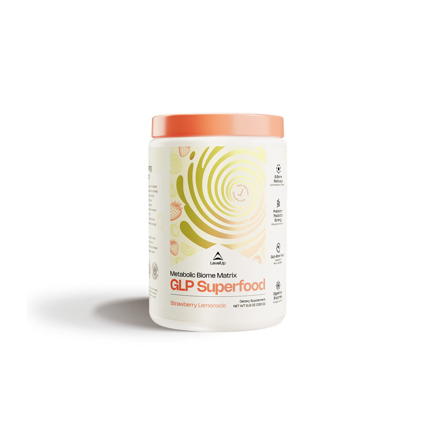 LevelUp Gut Superfood, Fiber Supplement For Leaky Gut, Digestive Problems, Stomach Discomfort, Prebiotic Probiotic Postbiotic XOS Supplement, Gluten-f