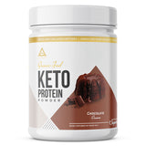 Levelup keto protein powder in chocolate cream flavor