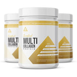 Levelup justified multi-collagen protein 3 containers