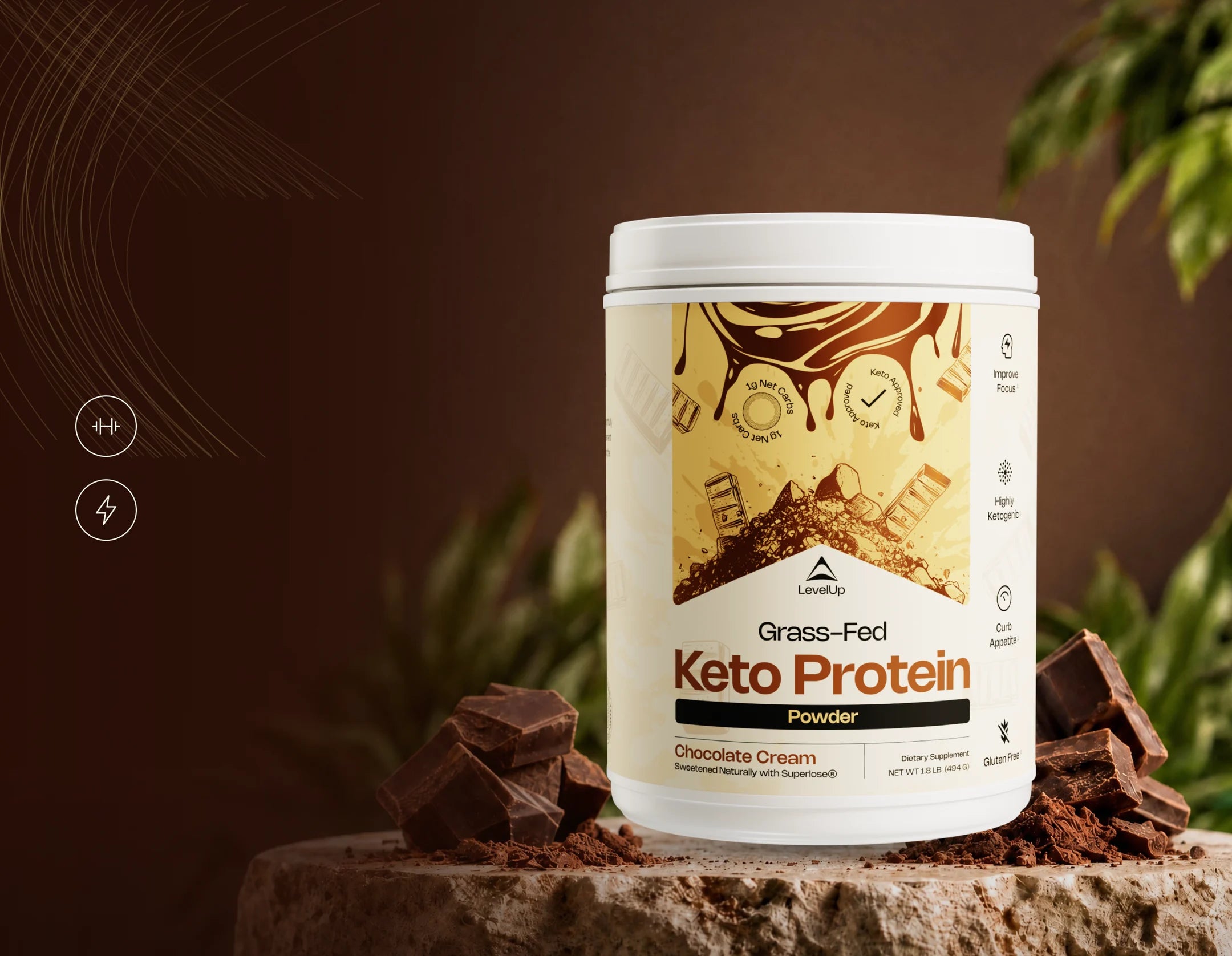 Grass-Fed Keto Protein tub
